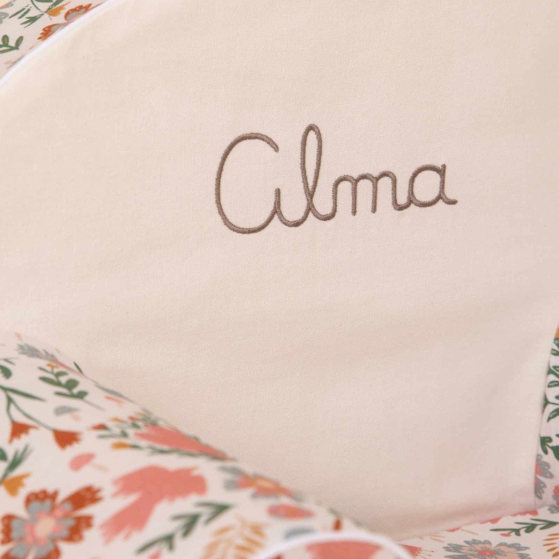 fauteuil club enfant - rêve de licorne écru - zoom broderie