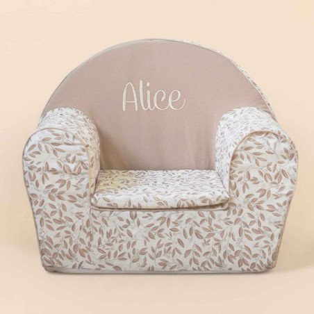 Fauteuil club enfant - Feuillage naturel - vue de face