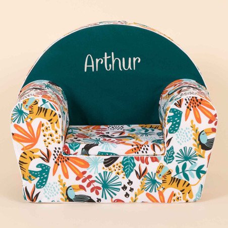 Fauteuil club enfant - Jungle polynésienne - vue de face