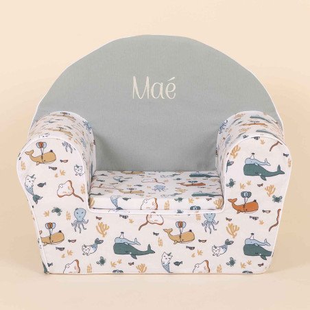 fauteuil club enfant - fête des baleines - face