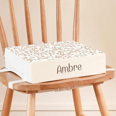 rehausseur de chaise - feuillage naturel - personnalisé