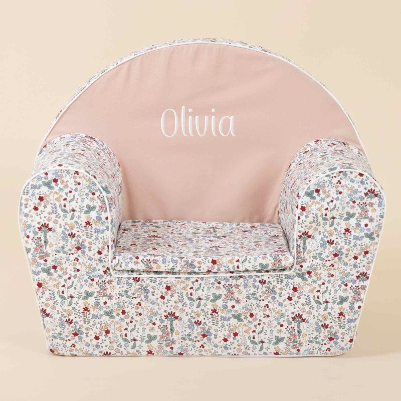 fauteuil club enfant rose bruyère d'hiver