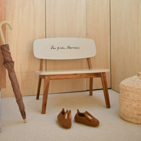 banc nicolas beige enfant