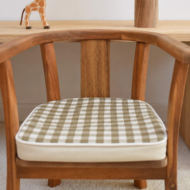 fauteuil bois nicolas vichy vert