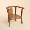Fauteuil en bois foncé personnalisé pour enfant