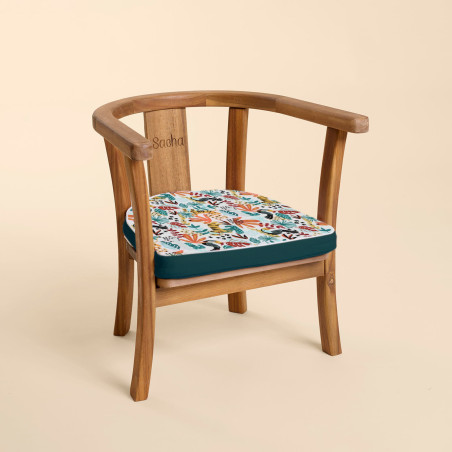 Fauteuil bois Nicolas - Jungle polynésienne