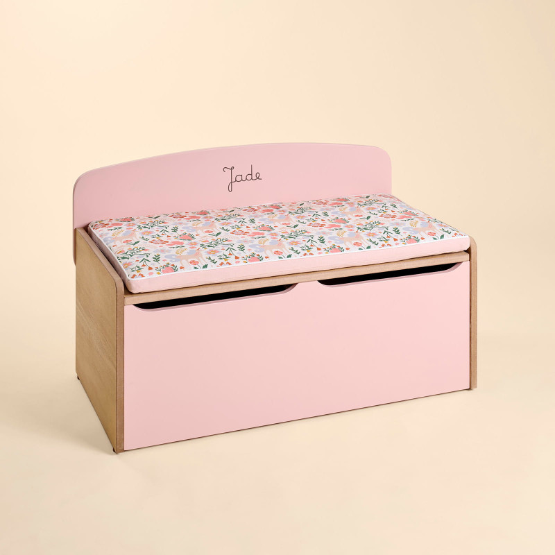 Coffre à jouet rose Nicolas - Rêve de licorne