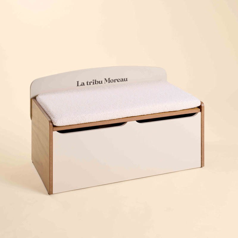 Coffre à jouet crème Nicolas - Sherpa écru