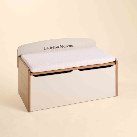 Coffre à jouet crème Nicolas - Sherpa écru